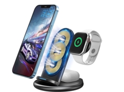 Estação de Carregamento Sem Rápida Qi para iPhone 12 Pro Max/12 Mini YIZHOOD Preto