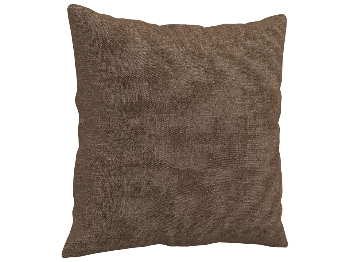 2 Pcs Conjunto de Sofás com Almofadas Tecido Castanho MAISON EXCLUSIVE