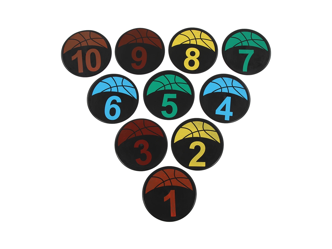 Cones de piso numerados de 1 a 10 para treino de futebol, basquete, velocidade e agilidade