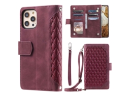 Capa Quedas Inch Para Iphone 11 Pro Max Pele Sintética Vermelho