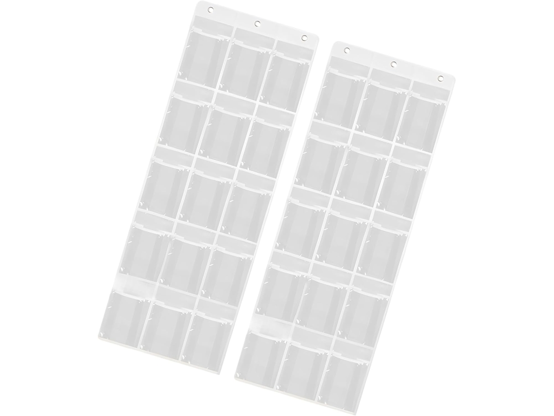 Suporte Para Fones De Ouvido Sala Aula Organizador Transparente Celular, Para Instalação Na Porta Organizador Fones De