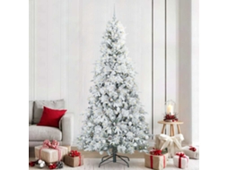 Vidaxl Árvore De Natal Articulada Artificial Branco 240 Cm Pe E Pvc