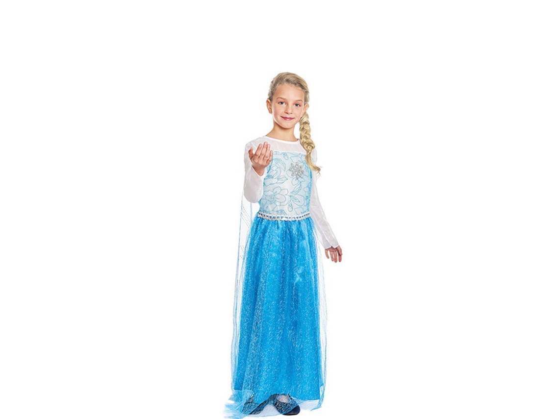 Fato de Menina PARTILANDIA Princesa Do Gelo Azul (Tam.: 3-4 anos)