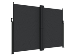 Toldo lateral retrátil VIDAXL preto (180x600 cm)