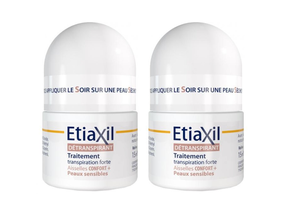 Desodorante Desperspirante Tratamento Conforto Axilas Pele Sensível Roll-On Lote de 2 X 15 Ml ETIAXIL