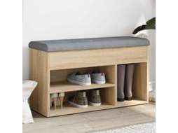 Vidaxl Banco Sapateira 82x32x45,5 Cm Derivados Madeira Carvalho Sonoma
