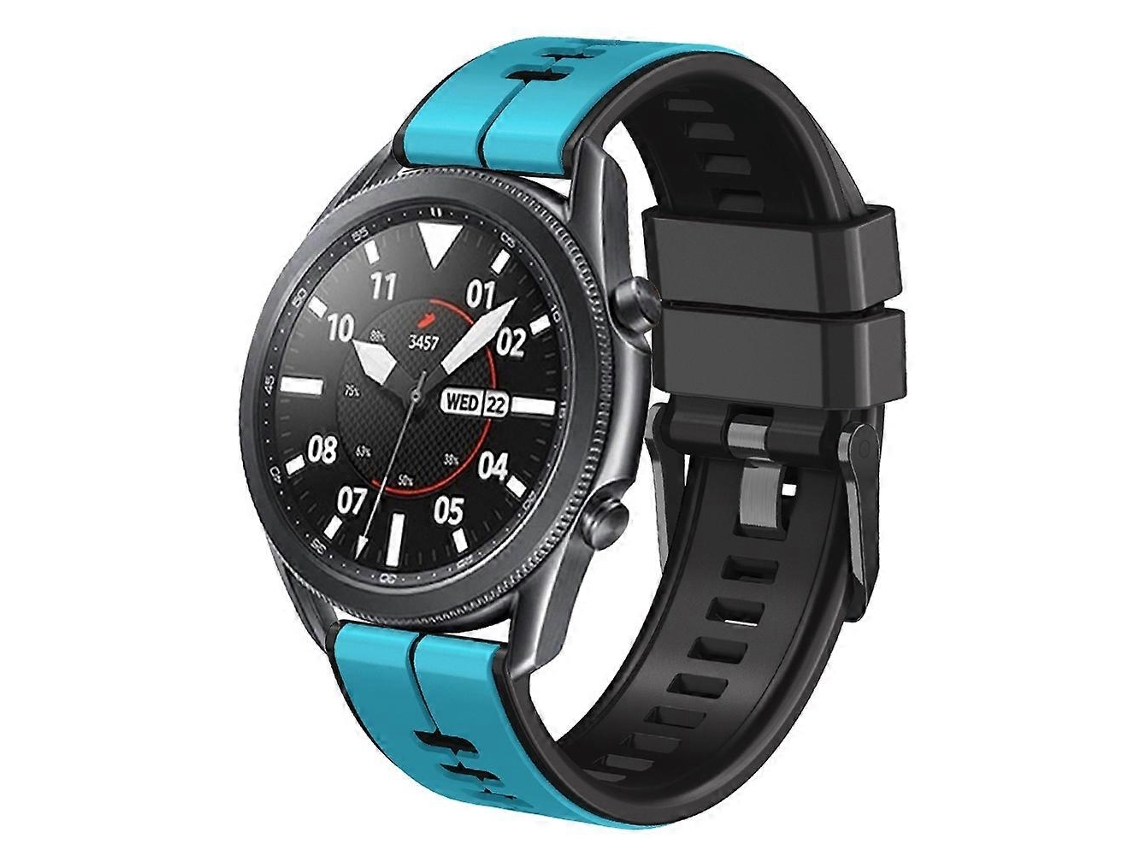 Pulseira Universal De Silicone Bicolor Com Linhas Verticais