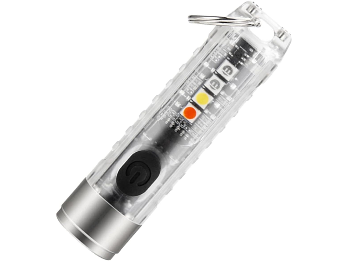 Conjunto De 4 Mini Chaveiros Led Recarregáveis Com Luz Ajustável
