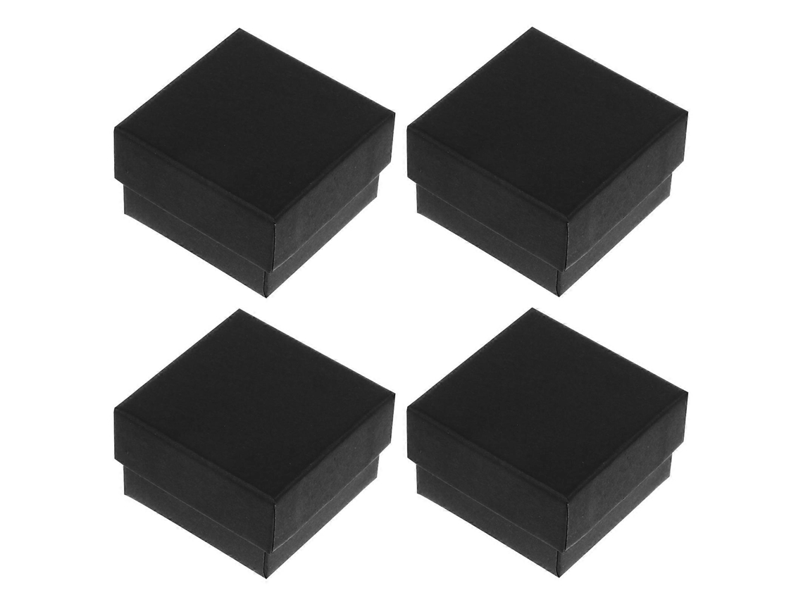 Conjunto De 24 Caixas De Joias Em Papel Kraft Preto Para Embrulho De Presentes. Hengjian