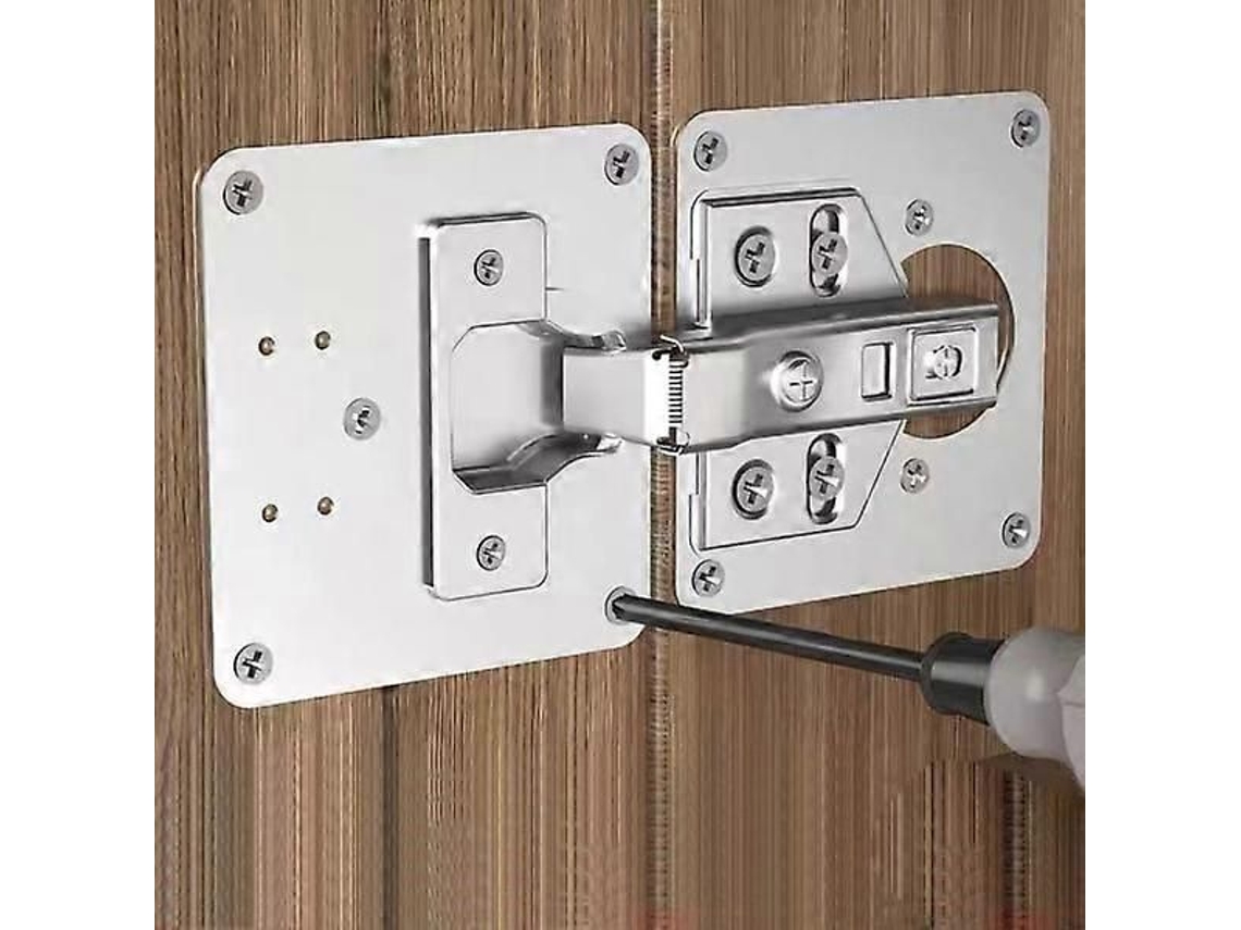 Placa De Reparo Para Dobradiça, 90x90mm, Pacote Com 2