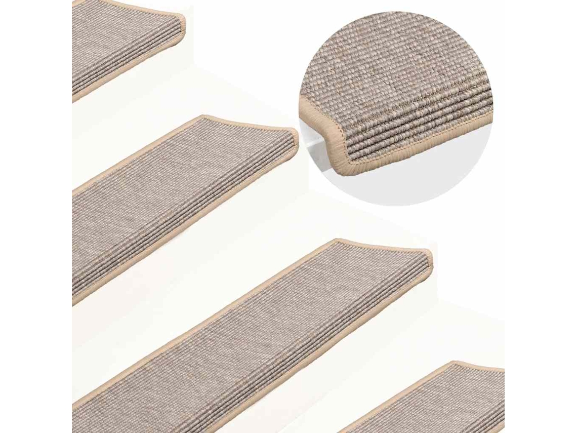 Vidaxl Tapetes De Escada 15 Peças 65x21x4 Cm Prateados Com Borda Retangular