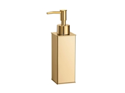 Dispenser de sabonete Nova Line, aço inoxidável dourado, para banheiro e cozinha