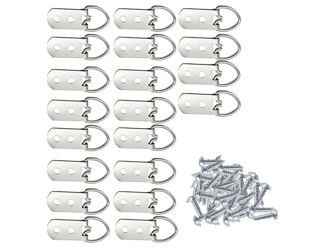 Kit Com 20 Peças Para Pendurar Quadros, Suportes De Aço Inoxidável Molduras, Ganchos Espelhos, Parede Variados Quadros. -aquaforge