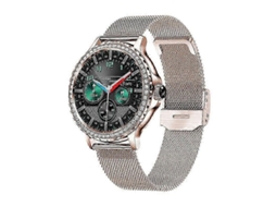 Relógio inteligente feminino Nx19 com Bluetooth, chamada, pressão arterial, oxigênio no sangue, 100 m, à prova d'água, esportivo, diamante, smartwatch Ly Ebike