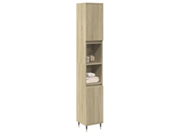 Vidaxl Armário Wc 30x30x190 Cm Derivados De Madeira Carvalho Sonoma