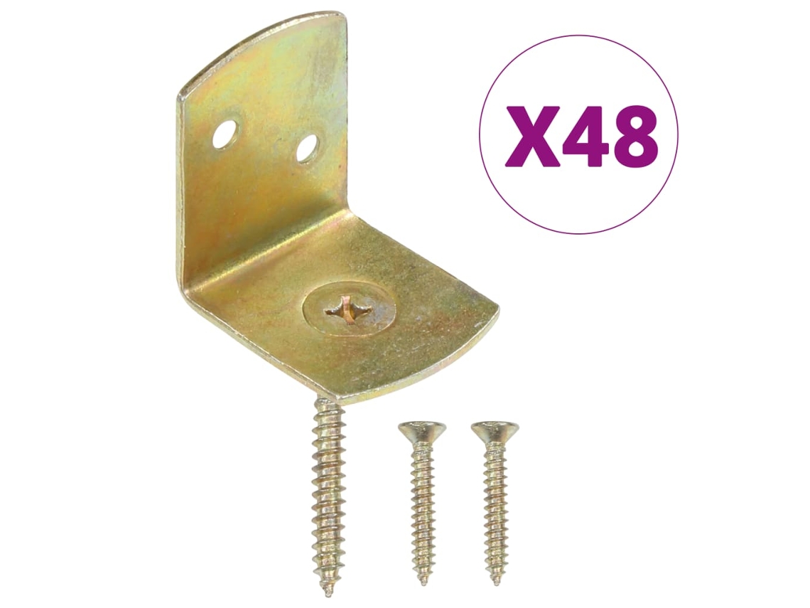 Vidaxl Suportes Painel De Vedação 48 Pcs Metal Galvanizado Forma De L