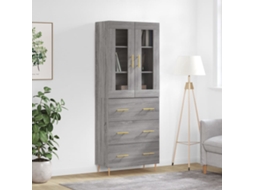 Armario alto 69,5x34x180 cm Derivados de madera Gris Sonoma