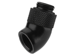 Conector Adaptador Rotativo De 45 Graus Com Rosca G1/4" Para Resfriamento De Água De Cpu Preto