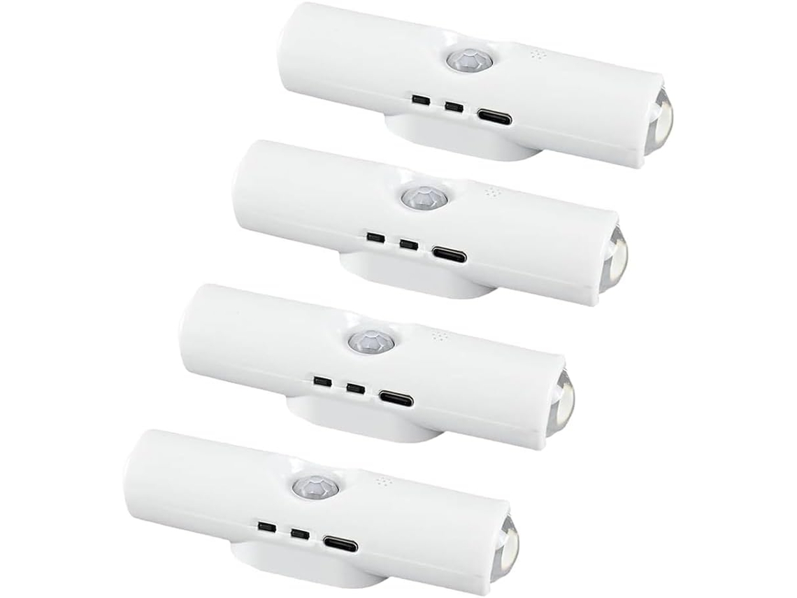 Luminária Noturna Rgb Gradiente, 4 Peças, Lâmpada De Parede