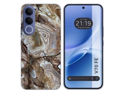 Capa Tumundosmartphone De Silicone Para Vivo V70 Fe Com Estampa De Mármore 14 Padrões