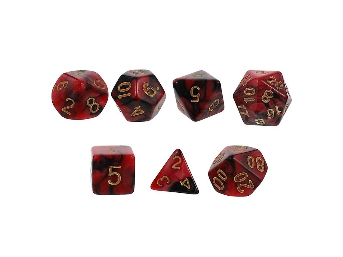 7Pcs Dados de Duas Cores ALLINLESS