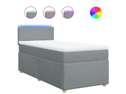 Box Spring Bed, Box Spring Beds Vidaxl Cinzeto Tecido (90 X 200 Cm)