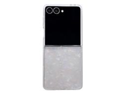 Capa Para Celular Com Textura De Concha Perolada Para Samsung Galaxy Z Flip7