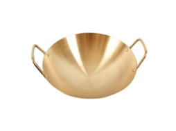 Panela De Aço Inoxidável Com Alças Duplas, Compacta E Antiaderente, Ideal Para Reaquecer Alimentos E Cozinhar Frutos Do Mar.