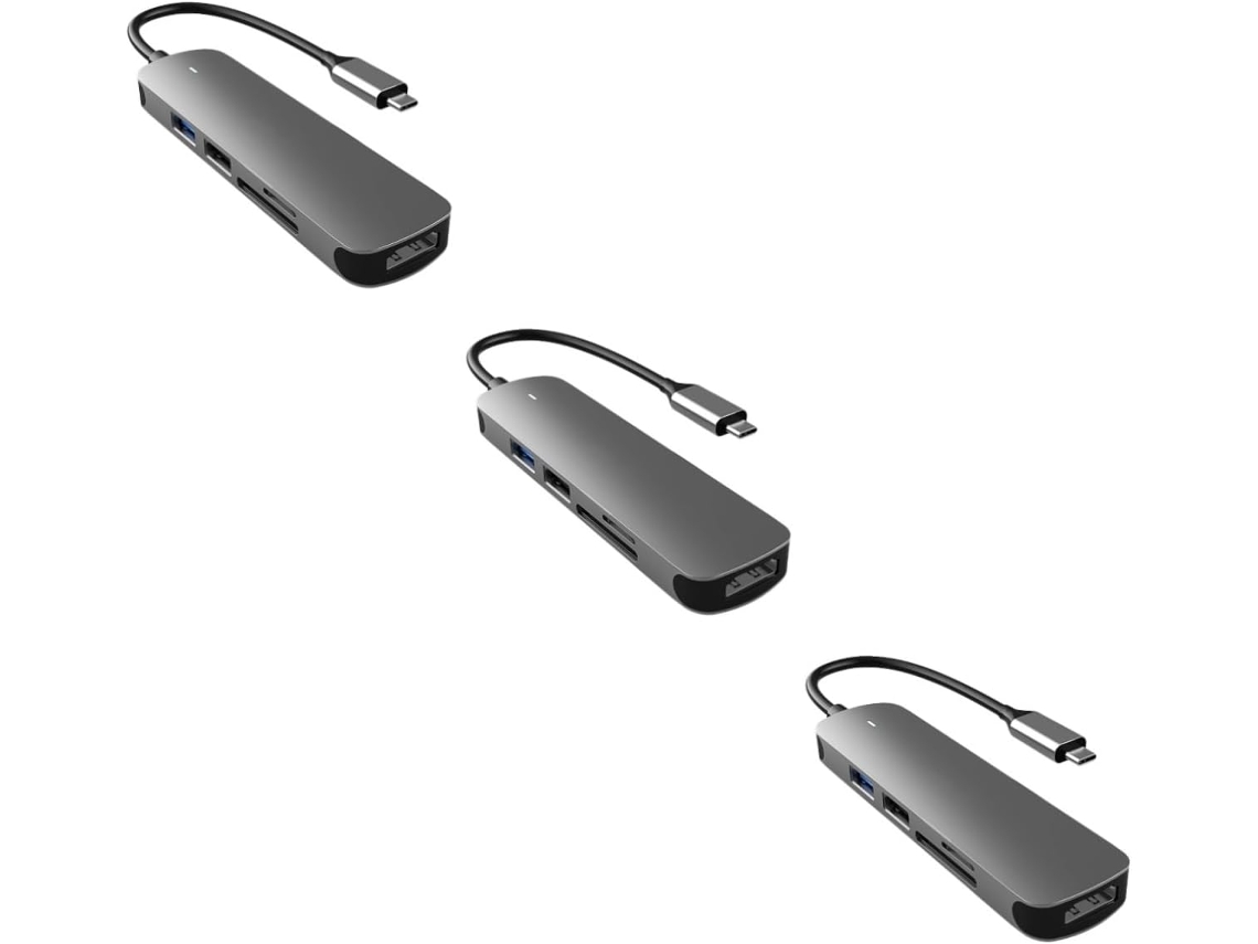 Conjunto De 3 Adaptadores Usb Tipo Hub Para Laptop E Smartphone