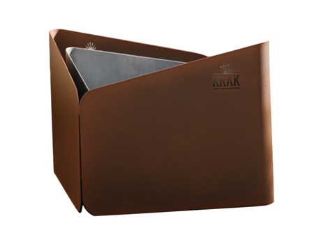 Braseiro de Madeira 79X69Cm Levant Fleur de Rouille KRAK