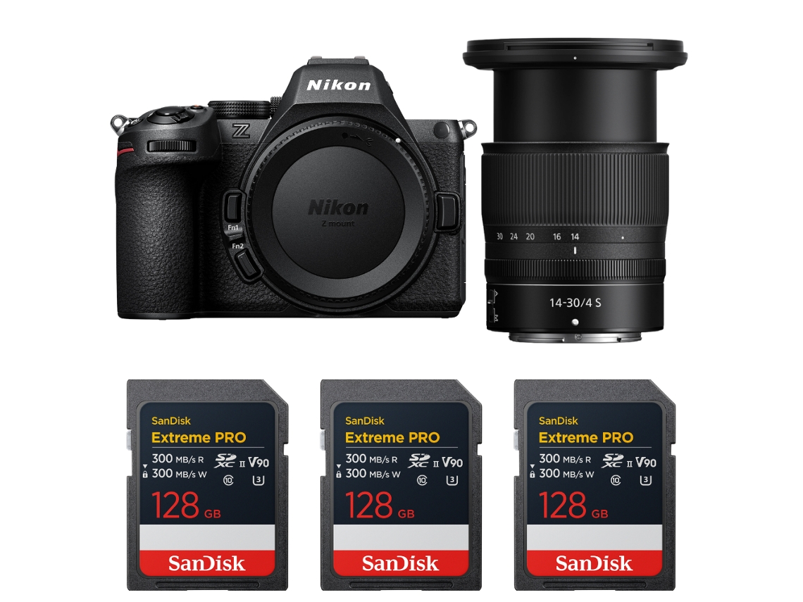 Z5 Ii + 14 30mm F/4 S + 3 Sandisk 128gb Extreme Pro Uhs ii Sdxc + Ebook “20 Dicas para Fotos Que Impressionam” NIKON