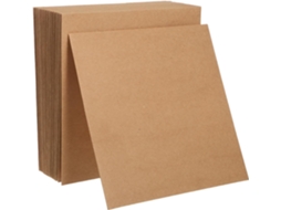 Lote com 20 envelopes quadrados de papel kraft grosso, com bolsos marrons resistentes, ideais para convites de casamento e outros eventos.