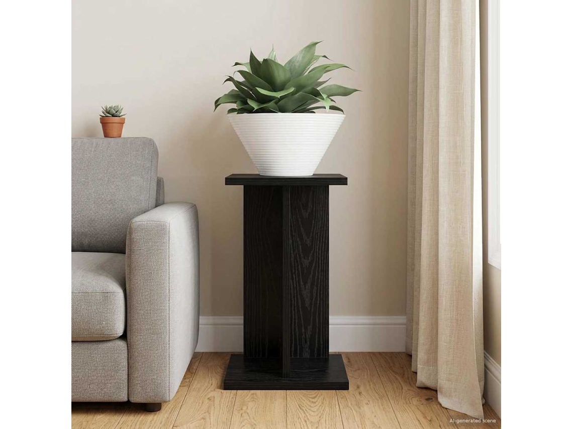 Vidaxl Suporte Para Plantas Carvalho Preto 25 X 25,5 X 40,5 Cm