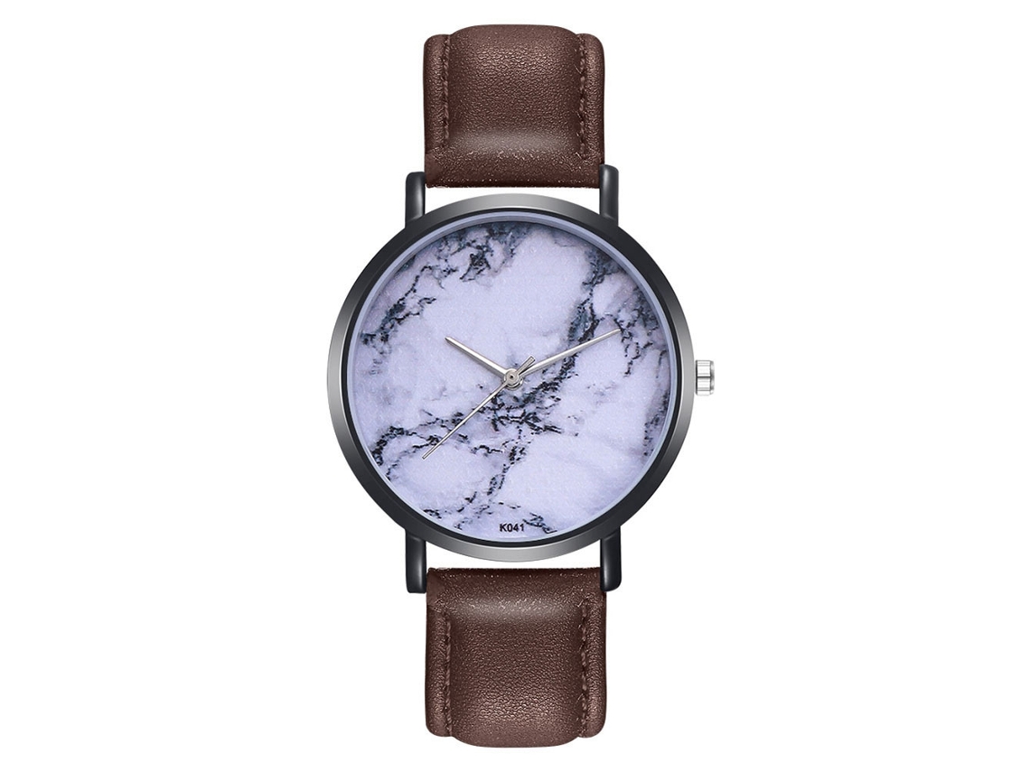 Reloj De Cuarzo De Pareja Con Correa De Cuero Pu Zhoulianfa (café)