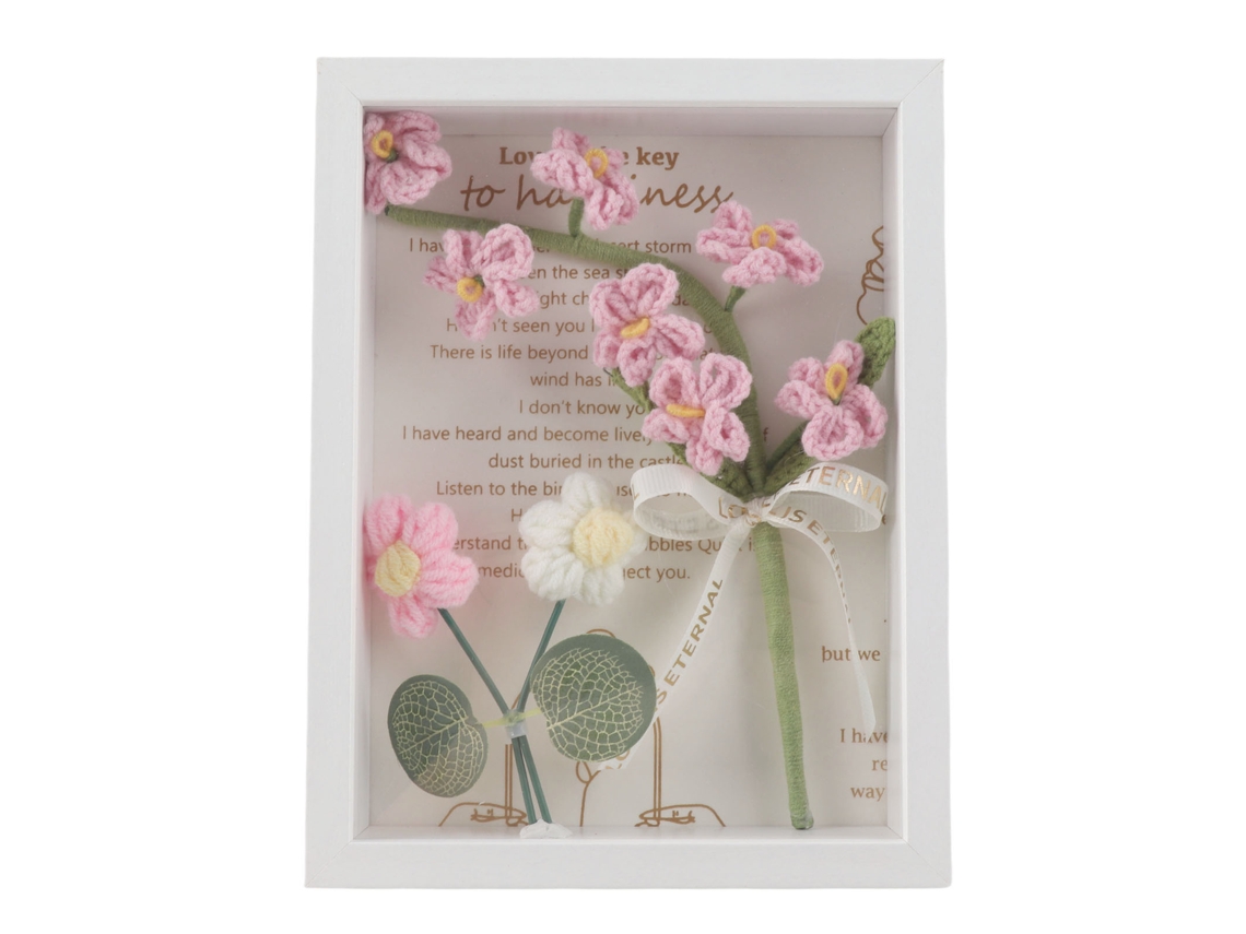 Quadro De Foto Flor Em Crochê Laxiscreed Para Decoração Artesanal E Elegante
