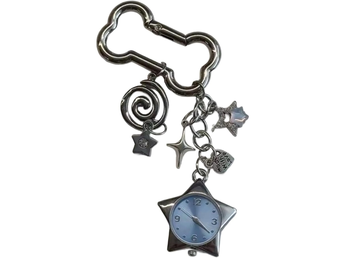 Chaveiro Elegante Com Pingente De Estrela Para Relógios E Bolsas, Acessório