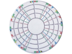 Guia de particionamento circular preciso para cerâmica e design artístico em 3 tamanhos práticos.
