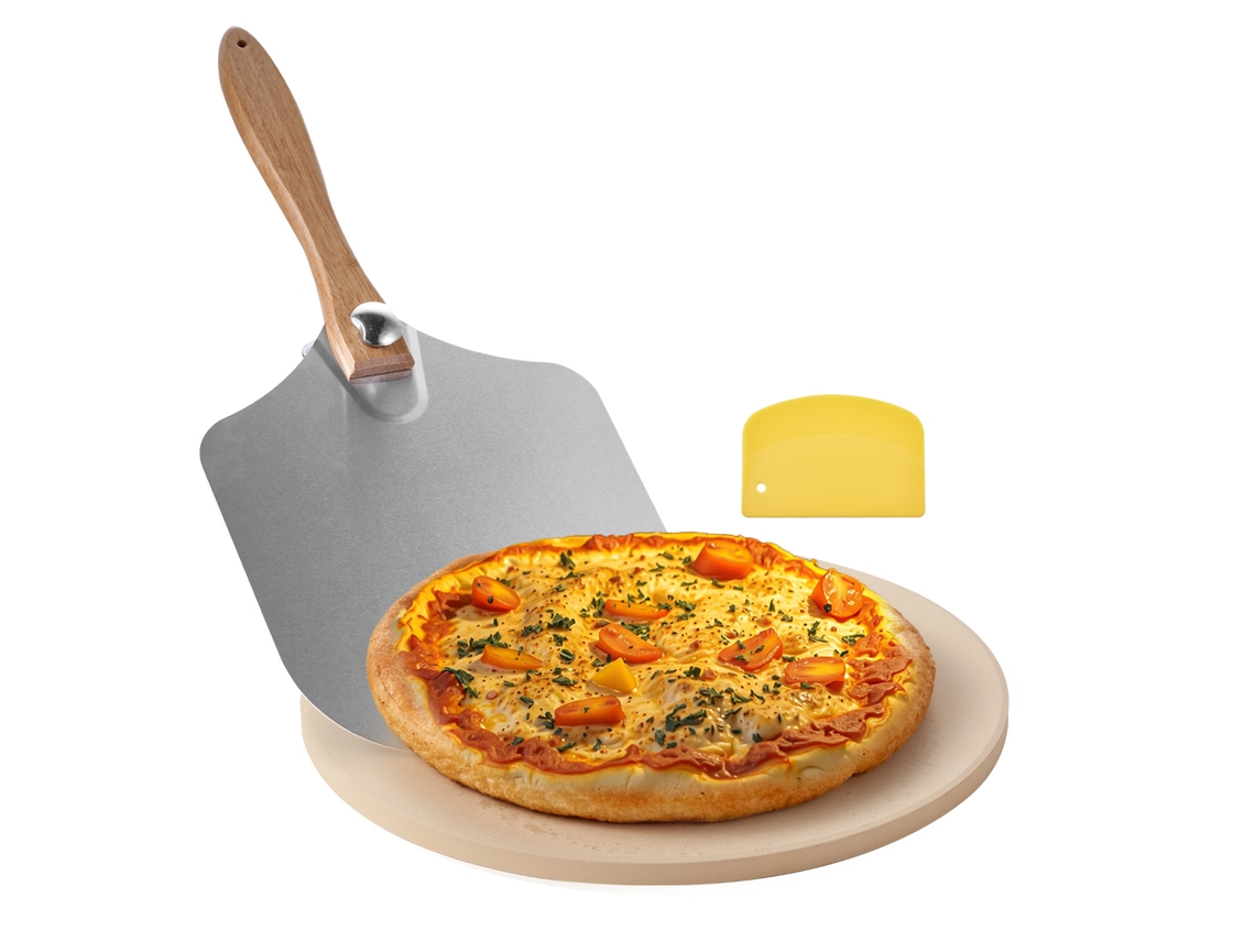 Pedra Redonda De Cordierita Para Forno De Pizza E Pão 381 X 381 X 17 Mm Vevor
