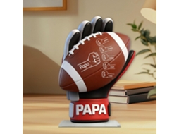 Placa Personalizada Em Acrílico Com Tema De Rugby Para O Papai, Placa Autoportante Em Acrílico Com Bola E De O