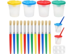 Conjunto SFUSHOS de 17 pincéis infantis coloridos