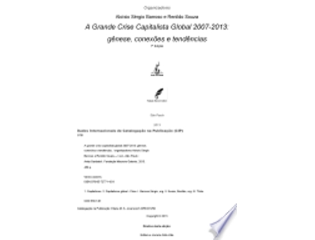 Livro A GRANDE CRISE CAPITALISTA GLOBAL 2007-2013 de SOUZA, RENILDO | BARROSO et al. (Português do Brasil)