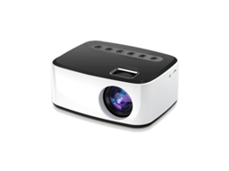 Projetor Mini Sem Fio SFUSHOS 1080p para Celular, Parede e Quarto, Home Cinema (t20 Preto/branco)