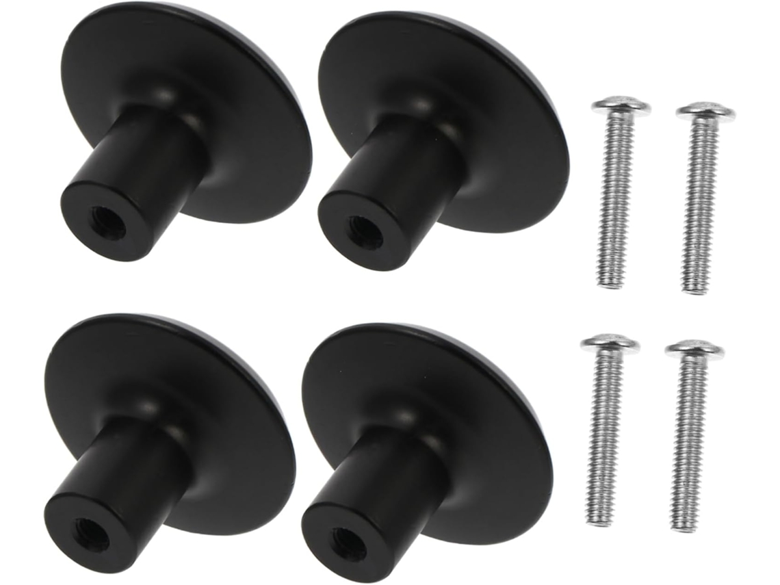 Conjunto Com 3 Puxadores Pretos Foscos Para Armários De Cozinha.