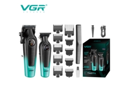 Conjunto De Máquina De Cortar Cabelo Elétrica (green), Máquina De Cortar Cabelo Recarregável Com Visor Digital Lcd