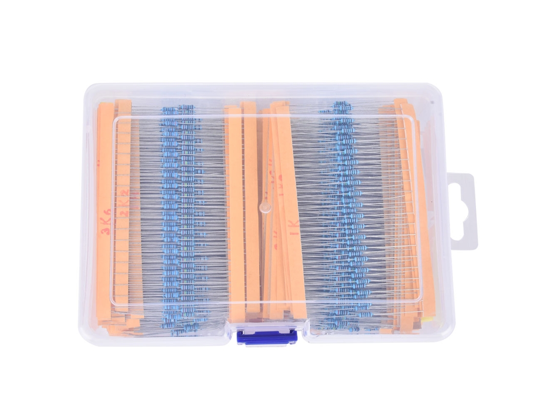 Yuru kit Variado de Resistores de Filme Metálico 2600pcs 1ω~3mω Componentes Eletrônicos Duráveis
