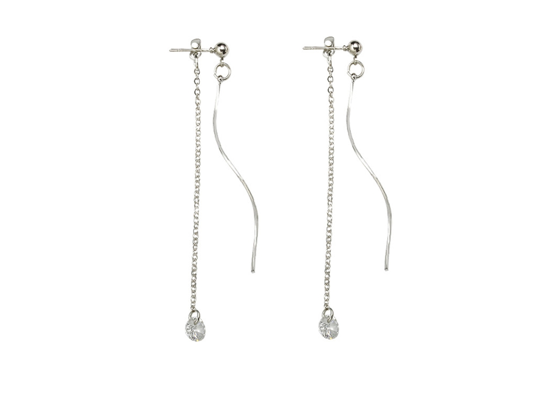 Brincos De Diamante Elegantes Brilhantes Para Mulher