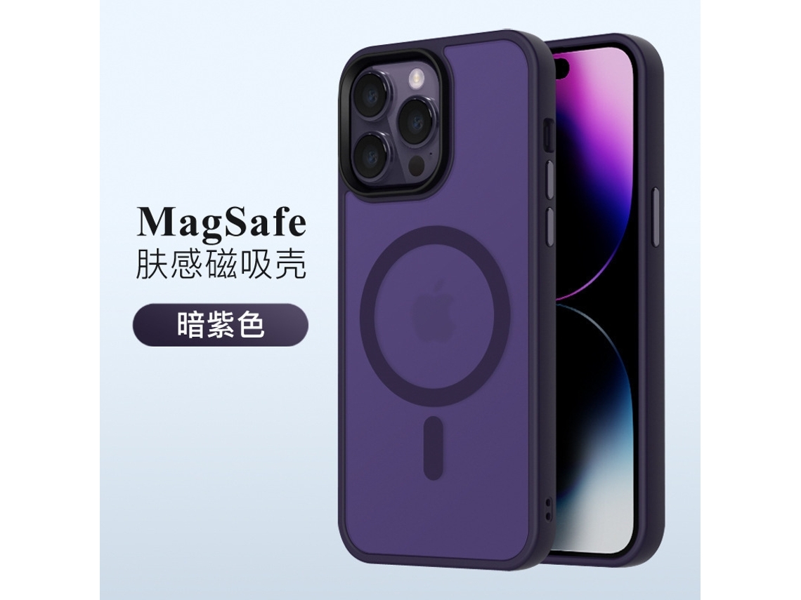 Capa Para Iphone 17 Air Roxa Escura Com Acabamento Fosco, Magnética E Resistente A Quedas.