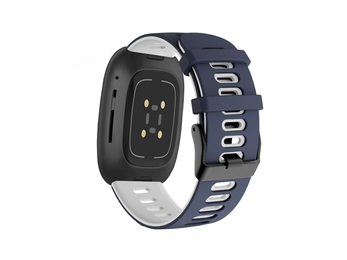 Bracelete Fitbit by Google Versa Lite Pulseira outdoor Azul escuro e Branco