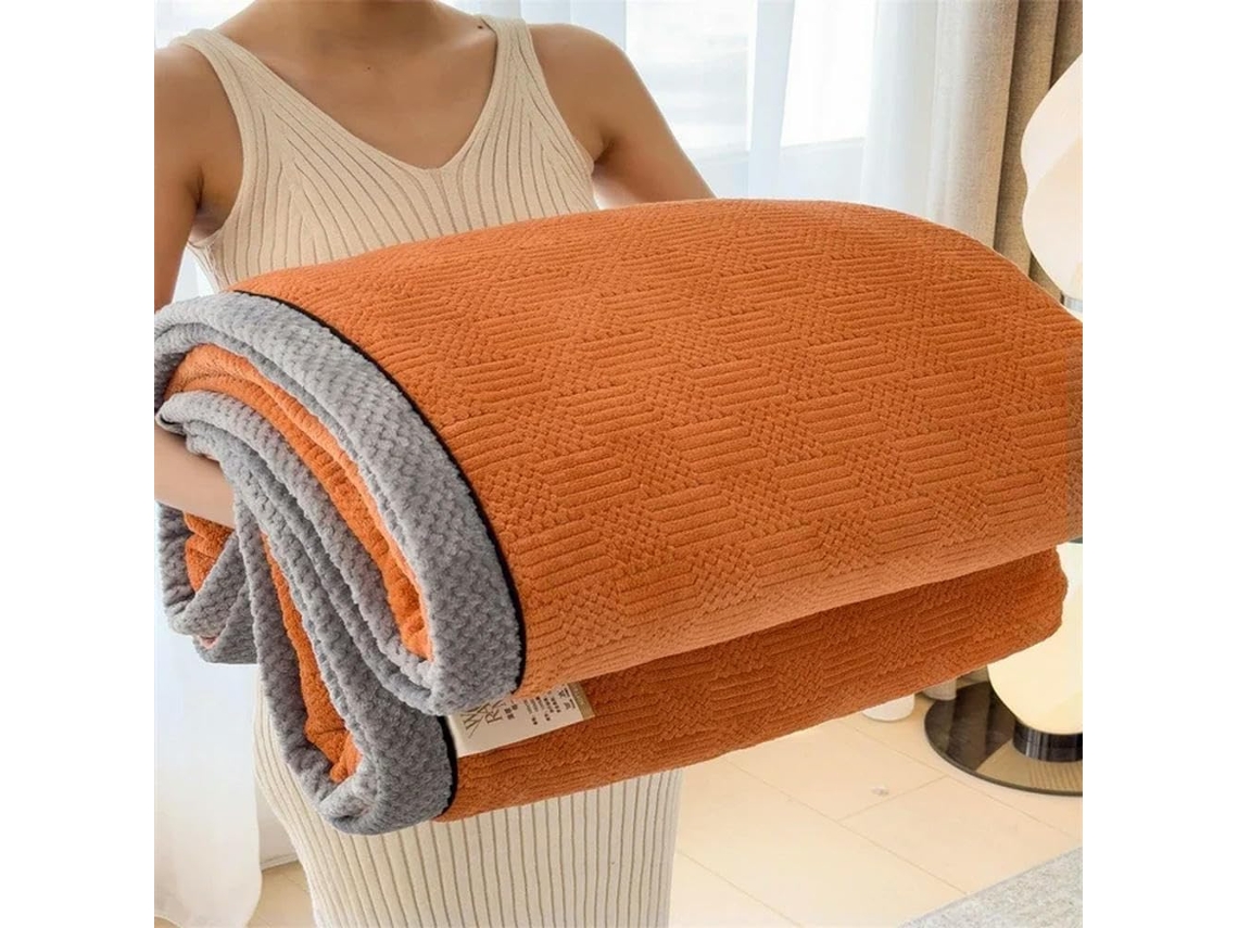 Manta Multifuncional de Lã Jacquard Gravada e Quentinha Ideal para o Inverno Cochilos, Macio, Quente, Ideal Pa