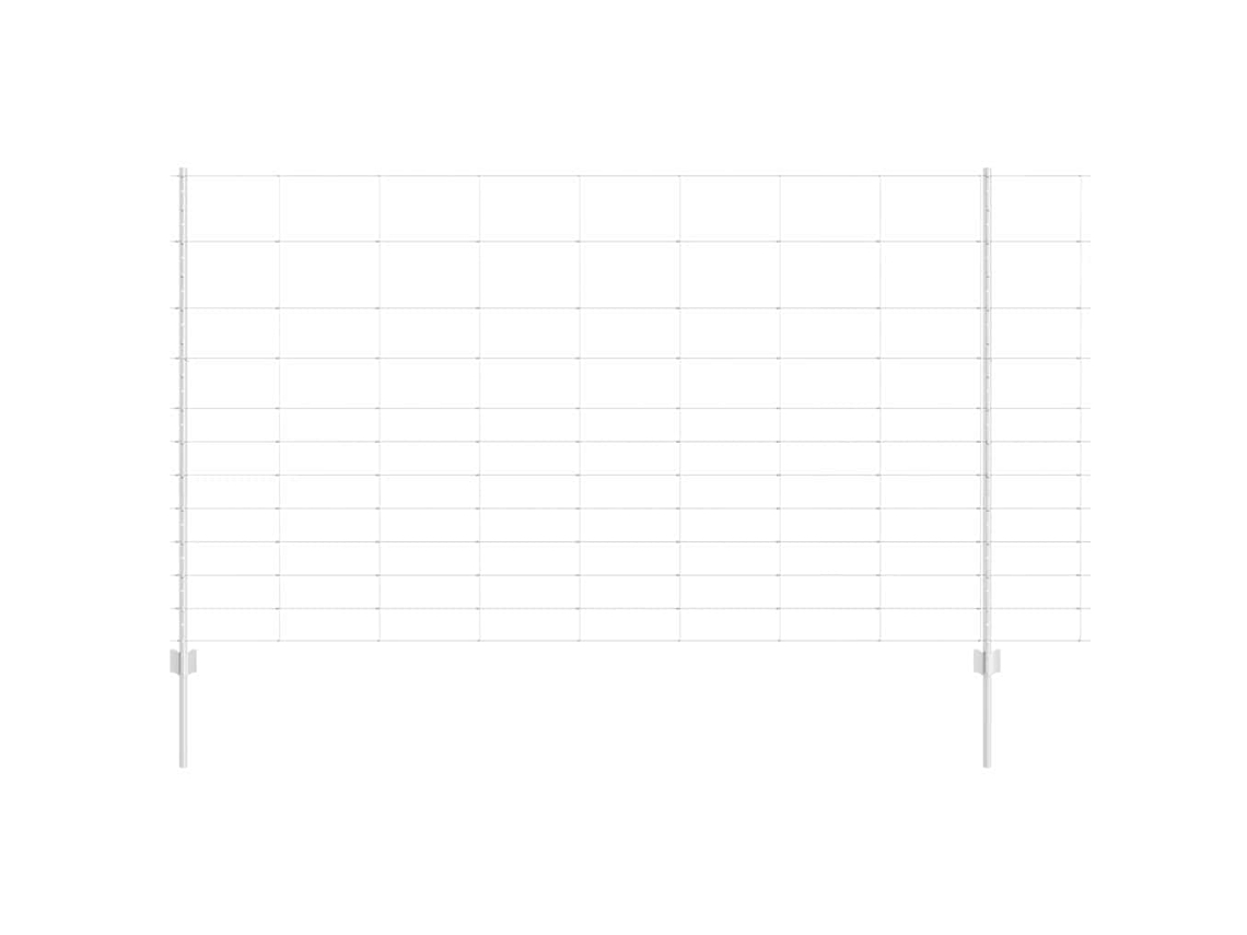 Conjunto 1 Cerca Externa Vidaxl Prateado Aço (50 X 1,4 M)